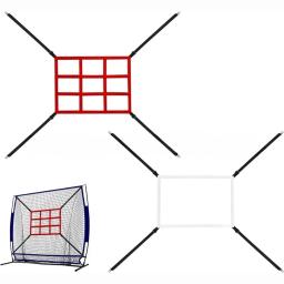 Rede de prática de beisebol, rede de treinamento de rebatidas, auxiliares de treinamento ajustável, rede de prática de arremesso de softball, 1 peça - Image 1