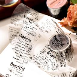 3cm/5cm * 2m fitas de material transparente carta frase em inglês fita adesiva scrapbooking etiqueta papelaria diy arte artesanato - Image 4