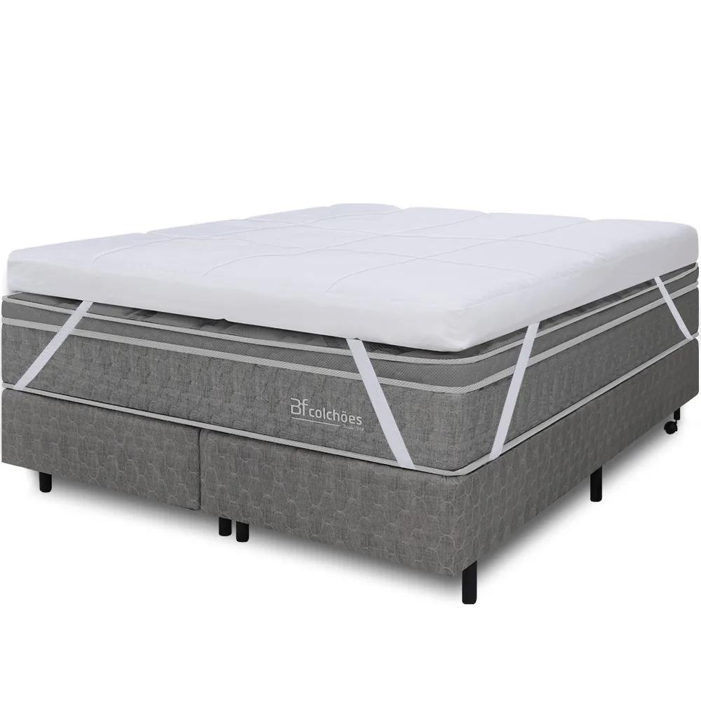 Pillow Top Manta Premium Queen Ultra Macio de Fibra Siliconada Antialérgico BF Colchões - Image 1