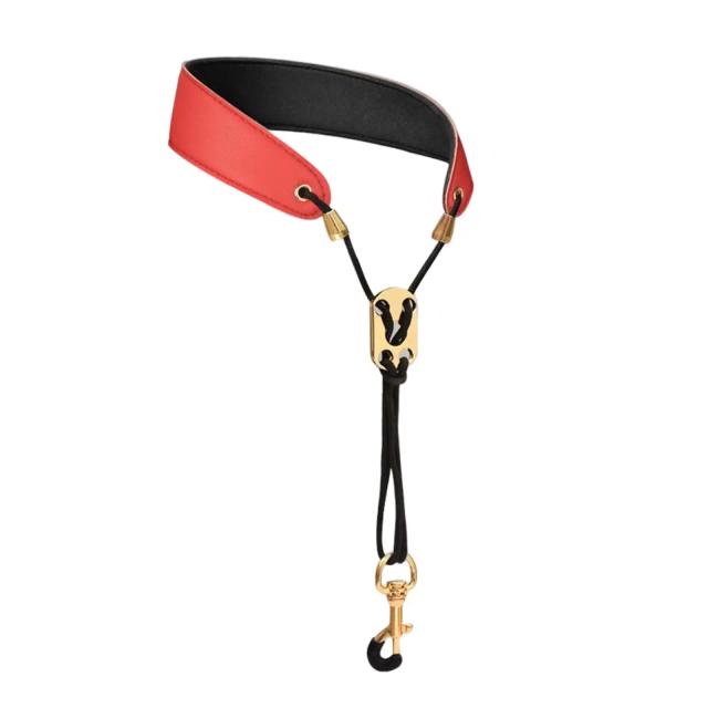 Correia ergonômica para saxofone alto com gancho em metal, conforto e segurança garantidos