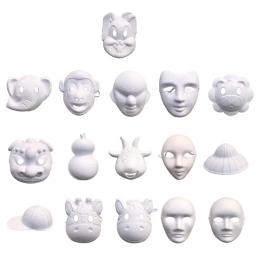 Máscara DIY para artesanato arte Máscara papel pintável Máscara branco Máscara cosplay papel - Image 1