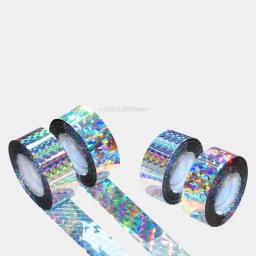 Fita decorativa antiaderente do laser, embalagem DIY Glitter Party Gift, decoração de casa, adesivo de estampagem a quente, prata dourada, 50m - Image 4