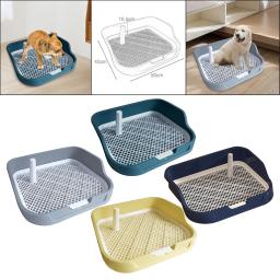 Banheiro reutilizável para treinamento de animais de estimação Almofada Potty para cachorro Parede de proteção de todos os lados Durável com poste removível Suporte de almofada para cachorro - Image 3