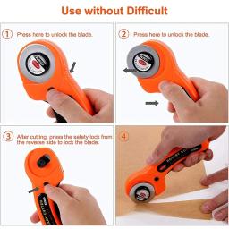 Cortador rotativo para cartão de tecido, costura de papel, rolo acolchoado, faca de corte, tesoura alfaiate, vestido de couro, roupas, ferramenta DIY - Image 5