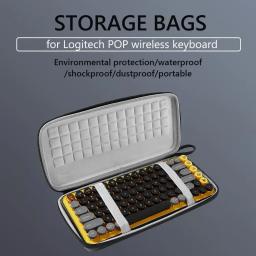 Teclado mecânico Storage Box Pack, Storage Zip Bag para chaves Logitech POP, Maleta de teclado sem fio - Image 1