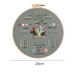 Kit Prática Bordado Iniciante, Bordados à Mão com 34 Ponto Básico, Kits DIY, 3 Conjuntos - Image 6