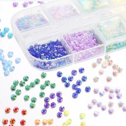 Geléia AB Resina Strass Enfeites para Artesanato, Nail Art Set, Flatback Pedras Preciosas, Cristal DIY, 12 Grade, Mix Cores Kits - Image 4