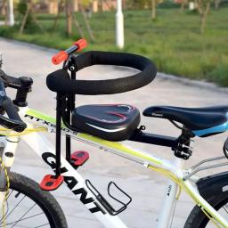 Assento de segurança montado na frente para crianças, Sela de bicicleta com pedais, MTB Road Bike Acessórios - Image 6