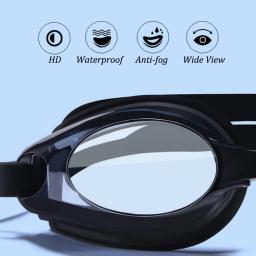 Óculos de natação Myopia para homens e mulheres, óculos infantis para piscina, esporte aquático, óculos impermeáveis, anti nevoeiro, proteção UV, óculos ópticos - Image 4