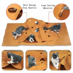Brinquedo interativo do jogo para o treinamento do animal de estimação, Saco do túnel do gato, Tubo do jogo, Cama divertida, Treinamento do gato - Image 6