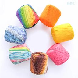 Mão malha fios de algodão variegada, fios de lã tingidos, 8 ações Crochet Knitting, Space Dye, artesanato DIY - Image 1