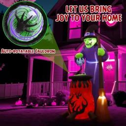 Decoração de jardim ao ar livre modelo inflado halloween inflável horror grim reaper fantasma assustador com luzes led inflado - Image 3