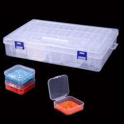 1 conjunto de 14/20/28/45 cintas, caixa de armazenamento de contas de plástico transparente para arte em unhas, joias, artesanato, pintura diamante, mosaico - Image 2