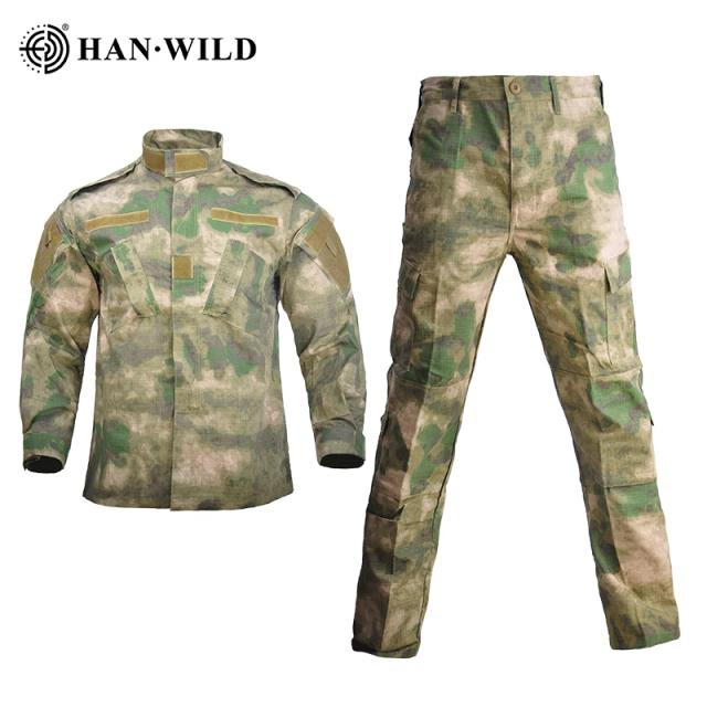 Uniforme Militar Masculino em Camuflagem para Airsoft - Terno Tático, Jaquetas de Combate e Calças para Acampamento e Forças Especiais