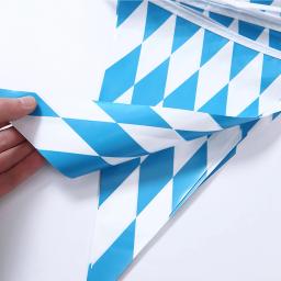 Oktoberfest decorações bandeira de verificação da Baviera banner de boas-vindas para festa temática alemã guirlanda bávara festa alemã bunting 32.8 - Image 2