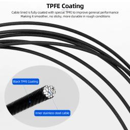 Fio de núcleo de aço inoxidável revestido de ptfe para bicicleta mtb, fio de aço carbono revestido de zinco com tampa, linha de mudança universal, kit diy - Image 3