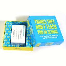 Cartas Jogo de tabuleiro de Trivia Coisas, nós não te ensinamos na festa da escola, 400 respostas inesperadas - Image 6