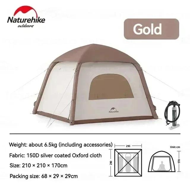 Barraca inflável portátil para camping, impermeável e ultraleve, abrigo de um toque para 3 pessoas - Image 1