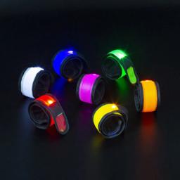Braçadeira de luz LED para esportes ao ar livre, cinto de segurança, braço, perna, pulseira de advertência, ciclismo, bicicleta, bicicleta, festa, noite, corrida, suporte, 2pcs - Image 2