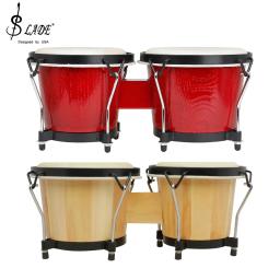 SLADE-Tambor Cubano Instrumento de Percussão, Tambor Portátil, Madeira Sólida, Tambor Duplo, Africano, Estilo Jazz, Música, Bongo, Tamborim - Image 1
