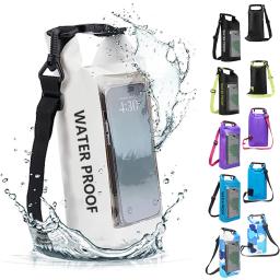 Saco seco impermeável para Trekking, deriva, rafting, surf, caiaque, sacos de esportes ao ar livre, tela sensível ao toque, 2L Zmt - Image 1