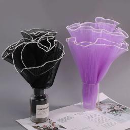Flor De Papel De Embrulho, Fio De Onda, Florista Buquê De Embalagem, Malha De Renda, Suprimentos De Embalagem De Presente, 28cm x 1.5m, 1Pc - Image 3