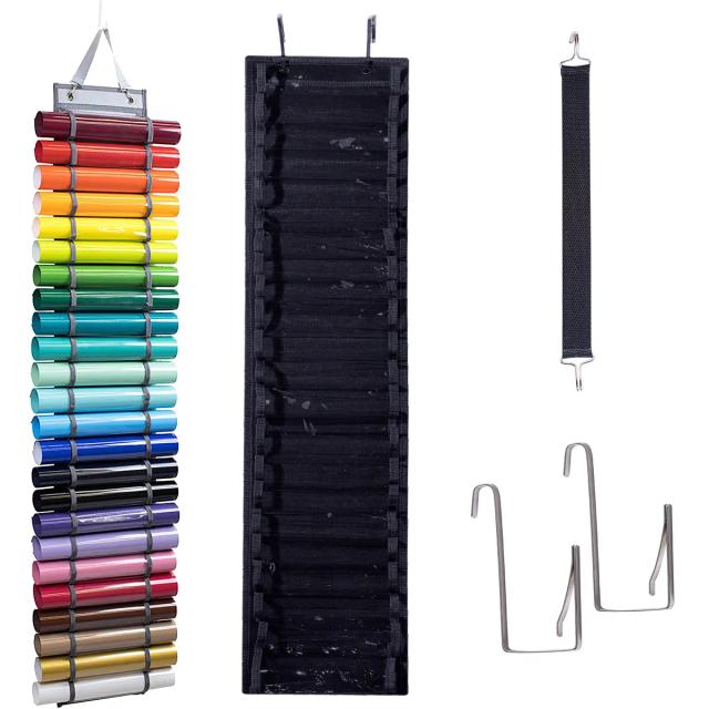 Organizador de Vinil para Artesanato com 24 Compartimentos - Rack de Armazenamento Montável na Parede