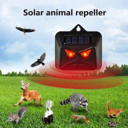 Dispositivo de dissuasão animal ao ar livre com laser, impermeável, luz vermelha, luz estroboscópica, expulsão animal, Solar Deer Repellent, novo - Image 1