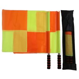 Grande Praça Patrol Árbitro Bandeira, Jogo Começando Bandeira Equipamento, Pequeno e Quadrado, Jogo de futebol, 2 pcs por conjunto - Image 1
