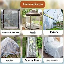 Capa de chuva transparente, grossa, à prova d'água, à prova de vento e à prova de neve, adequada para terraço, planta, galinha, jardim, varanda - Image 4