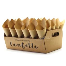 Confete Titular Cones para Casamento e Valentine, Biodegradável Flower Toss Cones, Nomes e Datas Personalizados, Personalizado - Image 4
