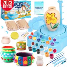 Kit Completo Roda de Cerâmica e Pintura para Iniciantes, Ferramentas de Modelagem e Escultura, Kits Artesanais para Crianças, Escola - Image 1