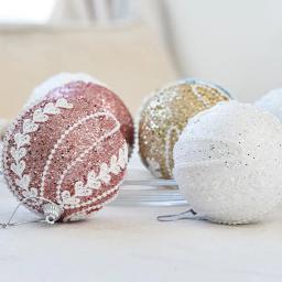 Enfeites de bola de natal lantejoulas glitter bolas pingentes árvore de natal decorações exclusivas festa de casamento melhor cena decoração suspensa - Image 2