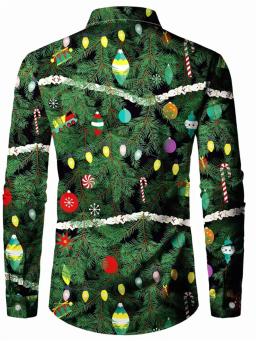 2024 nova moda terno camisa natal masculino músculo árvore de natal engraçado padrão hd macio e confortável masculino tamanho grande - Image 2