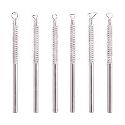 Ferramentas De Escultura De Argila Para Adultos, Ferramentas De Detalhe Leve Para Artesanato De Argila, Ferramenta De Raspagem De Cerâmica Profissional, Metal, 6Pcs - Image 1