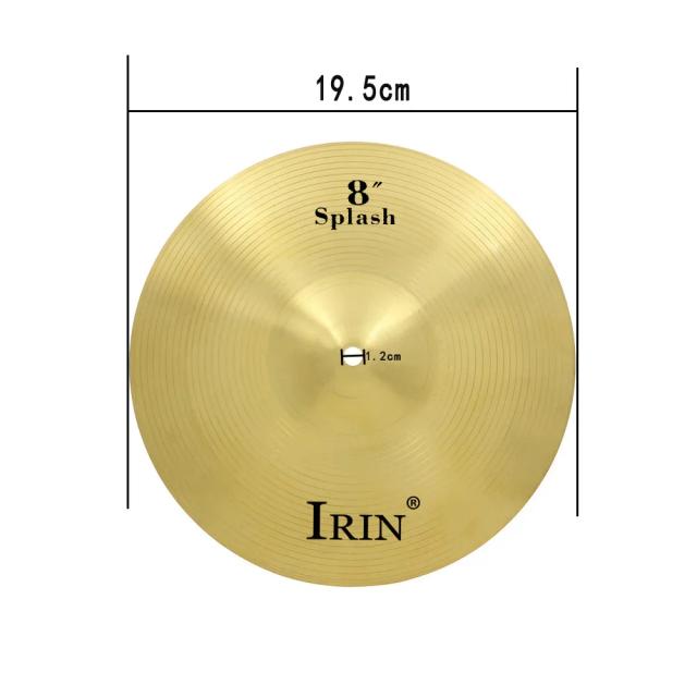 Tambor de Bronze IRIN com Acessórios Percussão: Splash Crash, Hi-Hat e Modelos de 8, 10 e 12 Polegadas