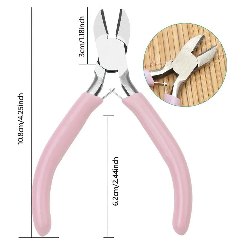 Anti-Slip Splicing e Fixação Alicates de Jóias, Punho Bonito Cor Rosa, Kit de Ferramentas e Equipamentos para Fazer Jóias DIY, Bordados - Image 1