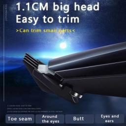 Recarregável pet clipper orelha olhos aparador de pêlos clipper cão gato pata clippers elétricos de baixo nível ruído pele grooming kits máquina corte - Image 5