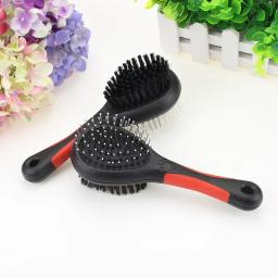 Escova de banho dupla face para cão de estimação, Durable Needle Comb, massagem plástica, cerdas de beleza, cabelo flutuante Remover, Grooming Tools - Image 6