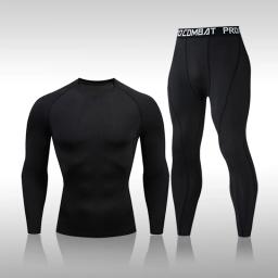 Conjunto de roupas esportivas, kit, de compressão, ideal para treino de mma, corrida, academia, treino fitness, 2 unidades - Image 4