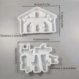 3D Presépio Casa Mold Arte Artesanato, Molde De Gesso, Decorações De Ornamento De Mesa, Suprimentos Artesanais, Fabricação De Vela - Image 5