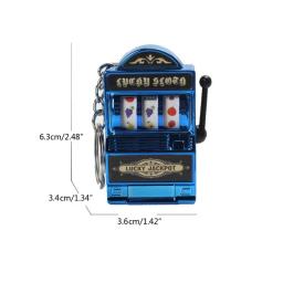 Mini cassino sorte charme jackpot chaveiros bolsas charme pingente chaveiro novidade presentes para mulheres - Image 6