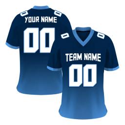 Futebol americano Jersey para homens, nome personalizado da equipe, moletom clássico Gaa, sublimação blusa em branco, camiseta Sportwear - Image 5