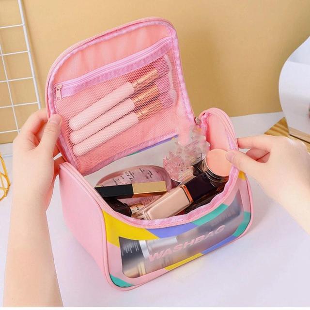 Organizador de Viagem Feminino Impermeável para Higiene Pessoal com Grande Capacidade e Pendura Prática