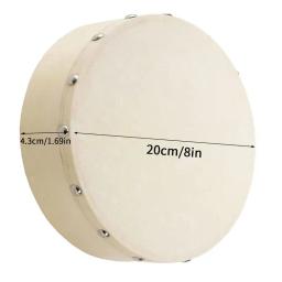 Tambor de mão com baqueta para crianças, instrumento musical educacional precoce, brinquedos de percussão para bebê, 8in, 10in - Image 6