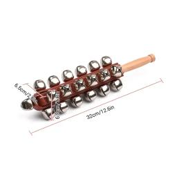 Mão Jingle Bells para Instrumento Musical, Agitador de madeira, Trenó, Instrumentos musicais - Image 6
