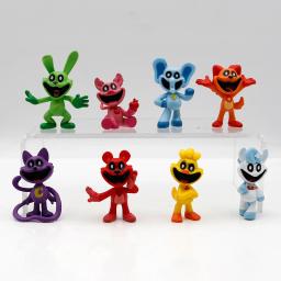 Personagens de desenhos animados Modelo Estatueta para Crianças, Bonecas Colecionáveis, 2 Figuras, Jogo Animal, Coelho, Gato, Cão, Urso, Presente de Brinquedo, 8Pcs, Conjunto - Image 5
