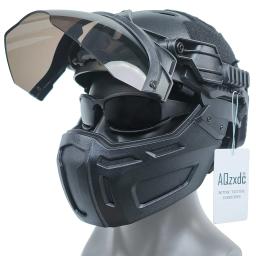 Capacete tático Airsoft com máscara Paintball e viseira conjunto, rosto cheio Airsoft engrenagem protetora, CS CQB tiro jogo, AQ zxdc - Image 1