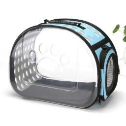 Animal de estimação transparente mochila viagem portátil saco de gato um ombro dobrável respirável espaço saco gaiola do cão pet saco gato mochila - Image 5