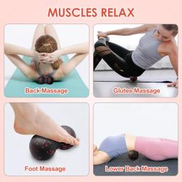 Rolo de massagem oco para ioga, conjunto de bola de amendoim, coluna de espuma de fitness epp para dor nas costas, pernas, quadril, alongamento de tecidos profundos, relaxamento muscular - Image 2